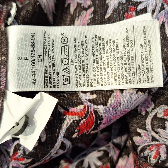 Gap Long Sleeve Smart Mini Floral Dress Size Small - Picture 9 of 10